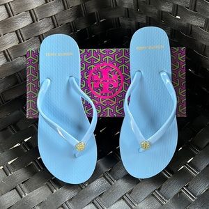 Blue Tory Burch Flip Flops